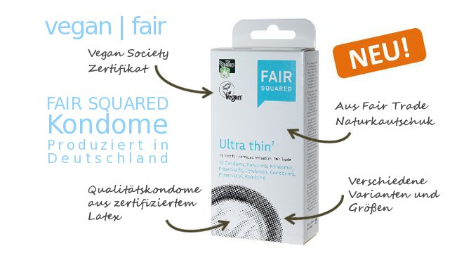 Fair Squared Kondome vegan fair made in Germany